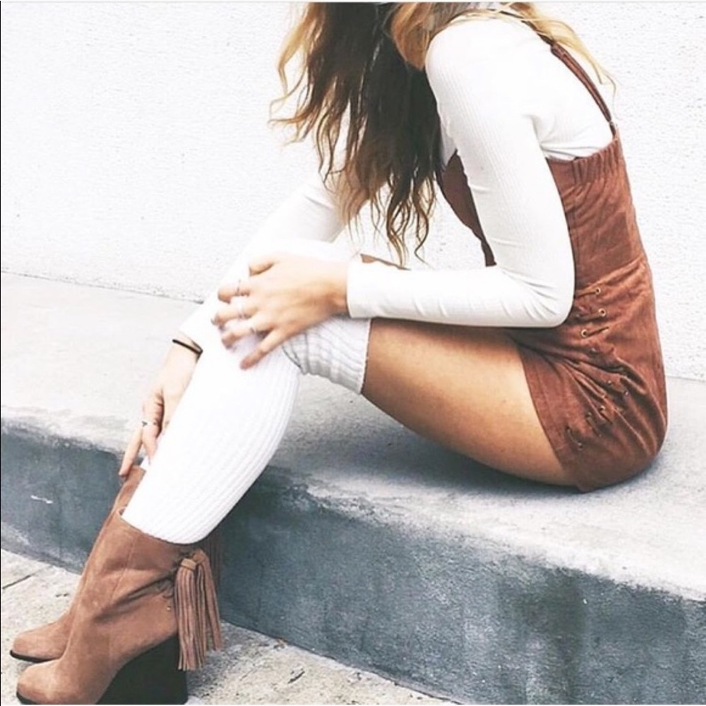 SOLD ‼️ JEFFREY CAMPBELL Suede Fringe Booties